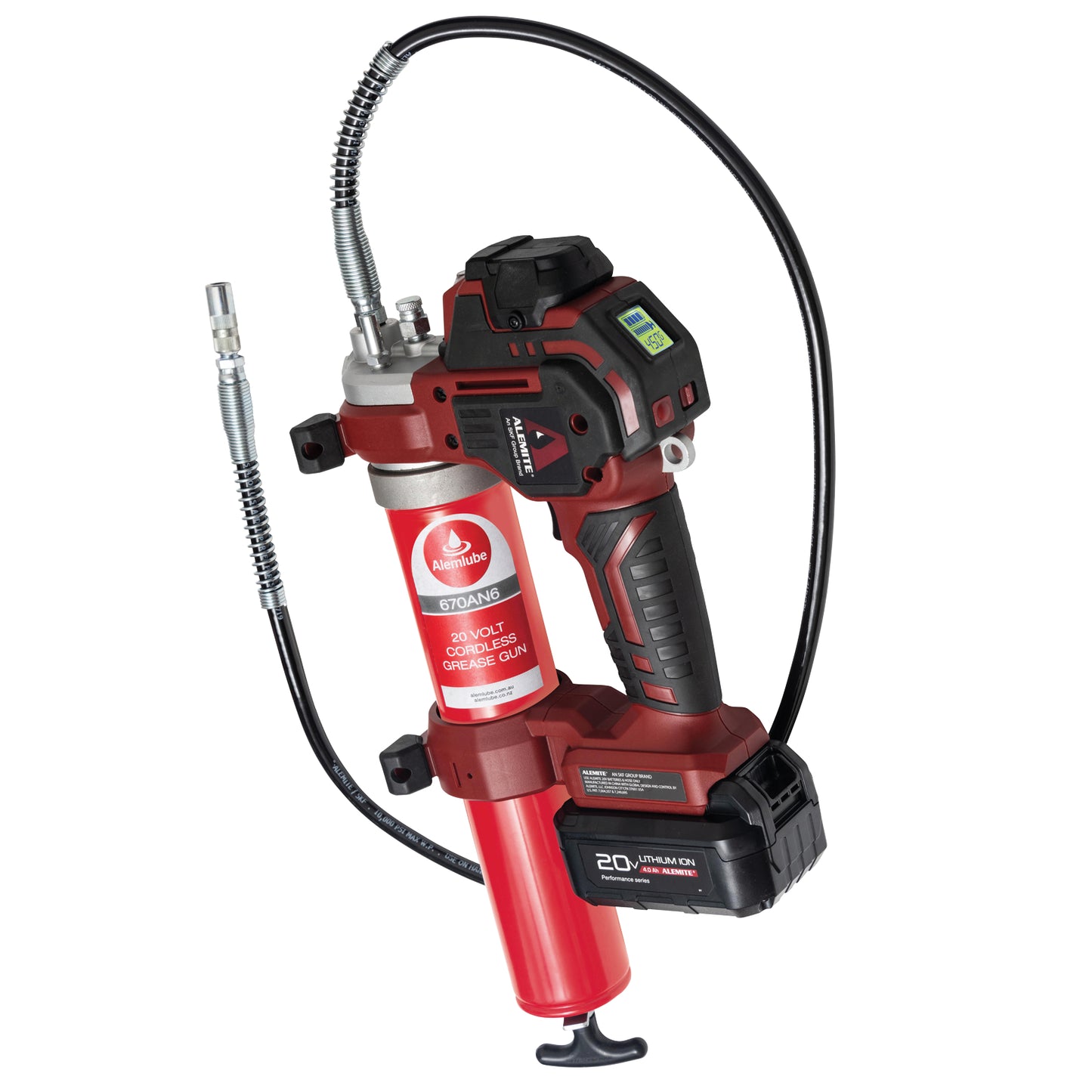 Alemite 450g 20V Lithium-ion Cordless Grease Gun 670AN6