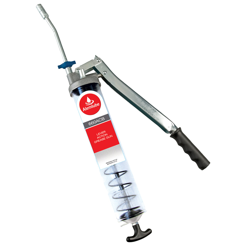 Alemlube 450g Clear Barrel Lever Action Grease Gun 600ACB