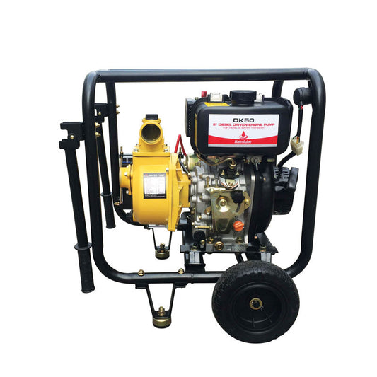 Alemlube Diesel Driven 2" Diesel & Water Transfer Engine Pump, Key Start - 500L/min DK50