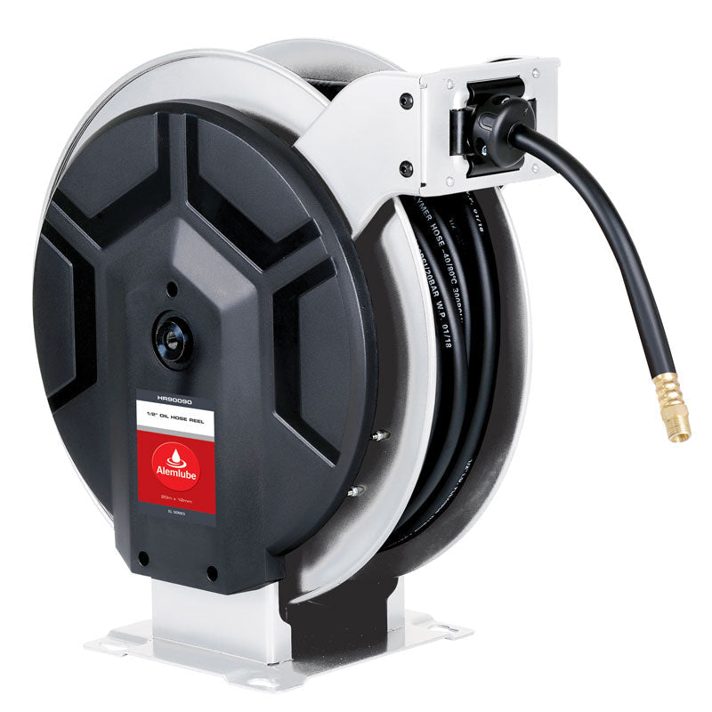 Alemlube EL Series Oil Spring Rewind Hose Reel HR90090