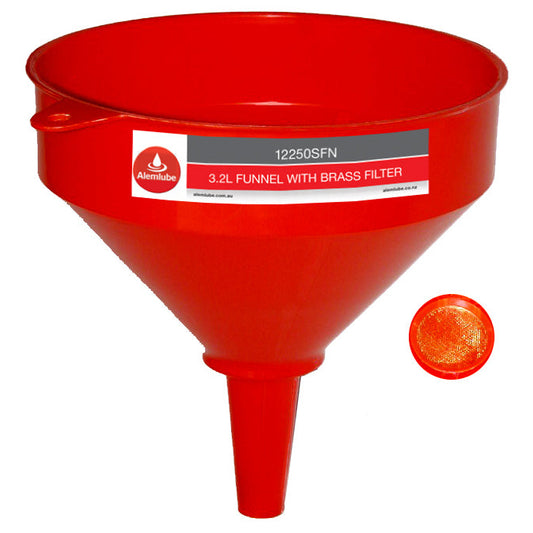 Alemlube Oil Funnel with removable brass filter 12250SFN