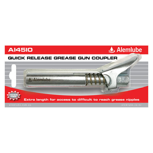 Extra Long Quick Release Grease Gun Coupler A14510