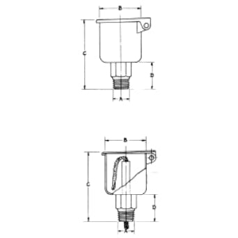 Style D, 1/8" BSP, Vertical D1937WF
