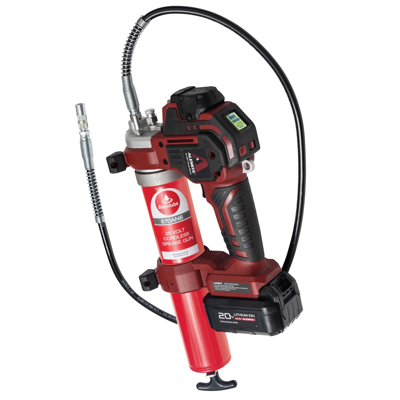 Alemite 450g 20V Lithium-ion Cordless Grease Gun 670AN6