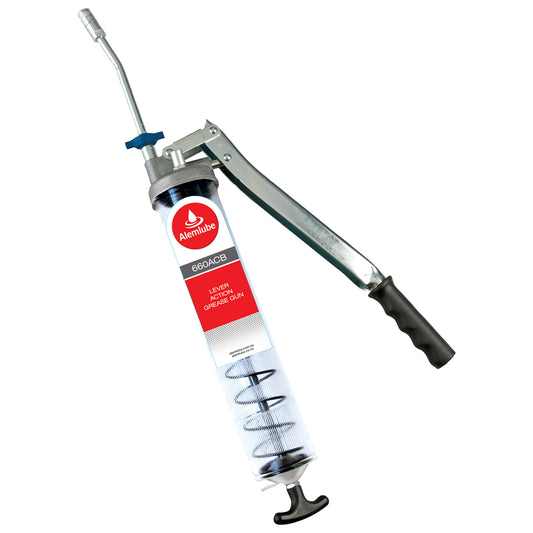 Alemlube 450g Clear Barrel Lever Action Grease Gun 600ACB