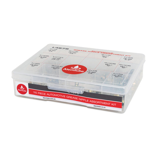 Alemlube Automotive Grease Nipple Kit - 115 piece L4679
