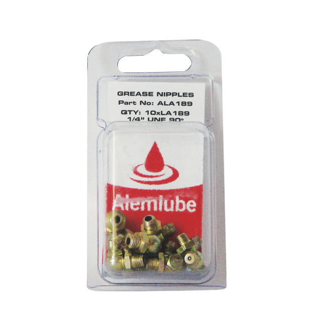 DISPLAY PACK OF 10 1/4" UNF 90 DEG ALA189